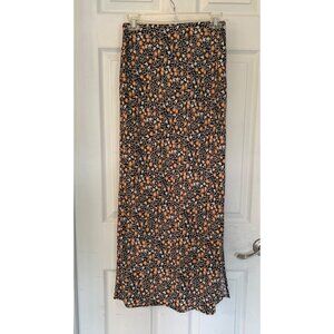 Nili Lotan X Target Floral Pattern Long Pull On A-Line Maxi Skirt Size XXS